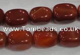 CNG747 15.5 inches 13*18mm nuggets red agate beads wholesale