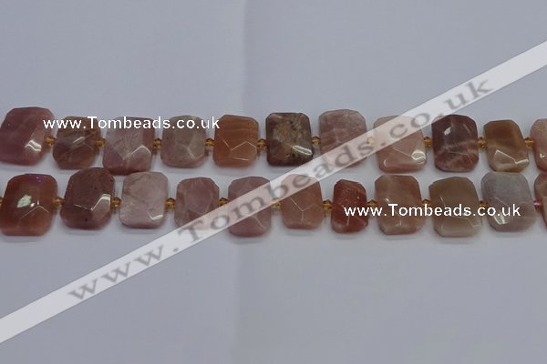 CNG7476 15.5 inches 18*25mm - 20*28mm faceted freeform sunstone beads