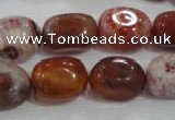 CNG748 15.5 inches 13*18mm nuggets fire agate beads wholesale