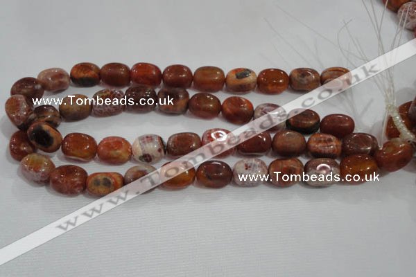 CNG748 15.5 inches 13*18mm nuggets fire agate beads wholesale