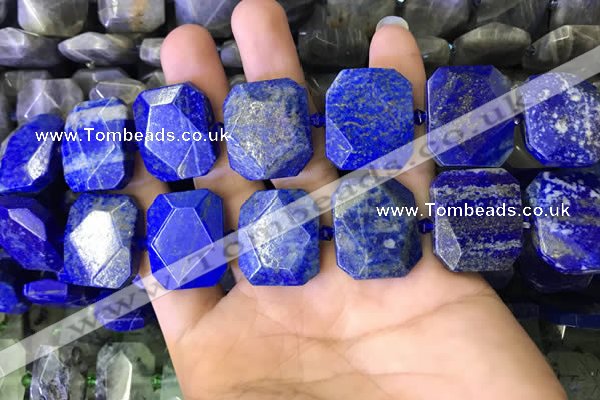 CNG7481 15.5 inches 18*25mm - 20*28mm faceted freeform lapis lazuli beads