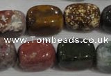 CNG750 15.5 inches 13*18mm nuggets Indian agate beads wholesale