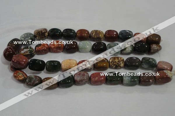 CNG750 15.5 inches 13*18mm nuggets Indian agate beads wholesale