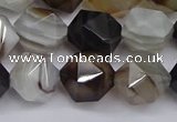 CNG7502 15.5 inches 8mm faceted nuggets line agate beads