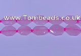 CNG7510 15.5 inches 25*35mm - 30*40mm faceted freeform rose quartz beads