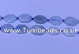 CNG7511 15.5 inches 25*35mm - 30*40mm faceted freeform aquamarine beads