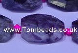 CNG7525 15.5 inches 18*25mm - 25*35mm faceted freeform tourmaline beads