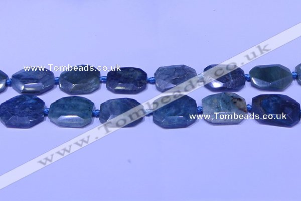 CNG7531 15.5 inches 18*25mm - 25*35mm faceted freeform chrysocolla beads