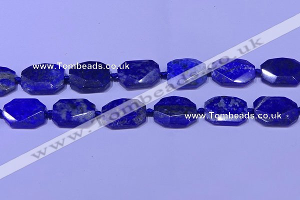 CNG7534 15.5 inches 18*25mm - 25*35mm faceted freeform lapis lazuli beads