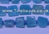 CNG7542 15.5 inches 6*8mm - 10*12mm freeform amazonite beads