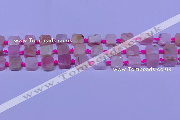 CNG7554 15.5 inches 11*12mm - 12*13mm freeform pink opal beads