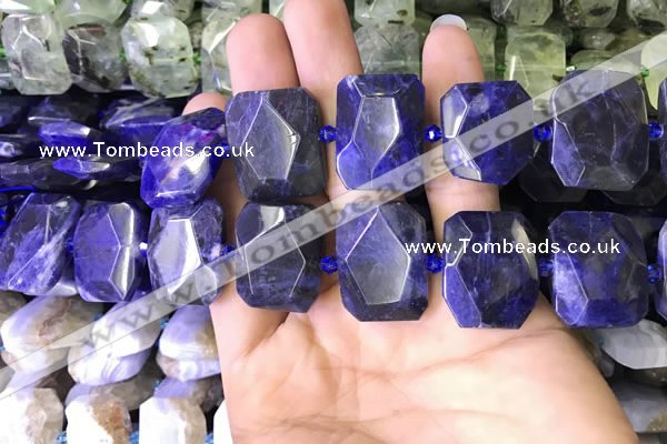 CNG7562 15.5 inches 18*25mm - 20*28mm faceted freeform sodalite beads