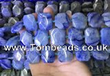 CNG7567 18*25mm - 20*28mm faceted freeform blue aventurine beads