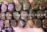 CNG7582 15.5 inches 18*25mm - 20*28mm faceted freeform bronzite beads