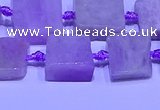 CNG7600 15.5 inches 10*12mm - 12*14mm freeform kunzite beads