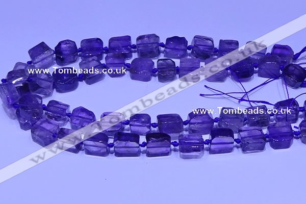 CNG7601 15.5 inches 10*12mm - 12*14mm freeform amethyst beads