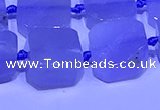 CNG7604 15.5 inches 14*15mm - 15*16mm freeform blue chalcedony beads