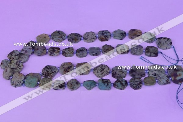 CNG7616 15.5 inches 10*12mm - 15*16mm freeform African Turquoise beads