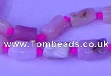 CNG7638 15.5 inches 5*7mm - 8*10mm nuggets pink opal beads