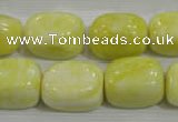 CNG764 15.5 inches 13*18mm nuggets lemon jade beads wholesale