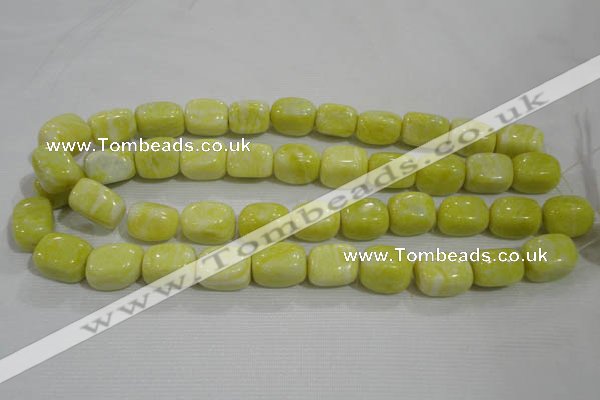 CNG764 15.5 inches 13*18mm nuggets lemon jade beads wholesale