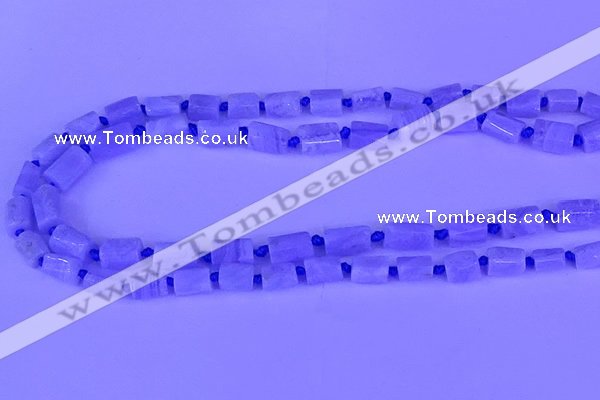 CNG7641 15.5 inches 5*7mm - 8*10mm nuggets blue Lace agate beads