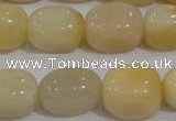 CNG767 15.5 inches 13*18mm nuggets yellow jade beads wholesale