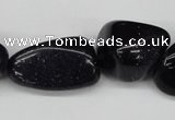 CNG77 15.5 inches 10*14mm - 20*35mm nuggets blue goldstone beads