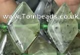 CNG7703 15.5 inches 13*20mm - 15*25mm faceted freeform prehnite beads