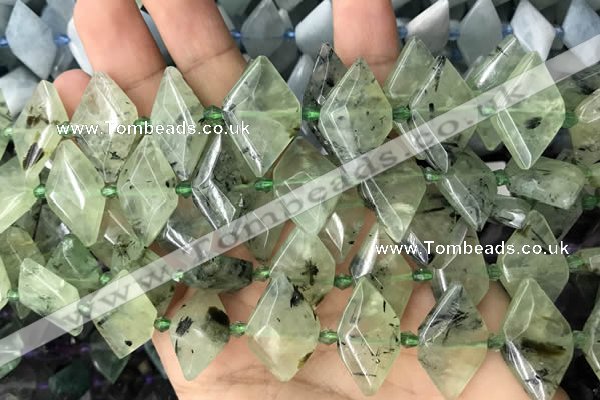 CNG7703 15.5 inches 13*20mm - 15*25mm faceted freeform prehnite beads