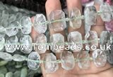 CNG7751 13*18mm - 15*25mm faceted freeform green quartz beads