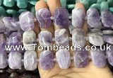 CNG7758 13*18mm - 15*25mm faceted freeform lavender amethyst beads