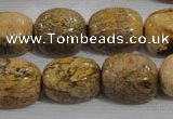 CNG776 15.5 inches 13*18mm nuggets picture jasper beads wholesale