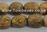 CNG776 15.5 inches 13*18mm nuggets picture jasper beads wholesale