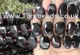 CNG7768 13*18mm - 15*25mm faceted freeform garnet beads