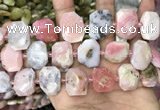 CNG7780 13*18mm - 15*25mm faceted freeform pink opal beads