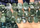 CNG7783 15.5 inches 13*18mm - 15*25mm faceted freeform moss agate beads