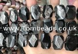 CNG7790 13*18mm - 15*25mm faceted freeform hypersthene beads