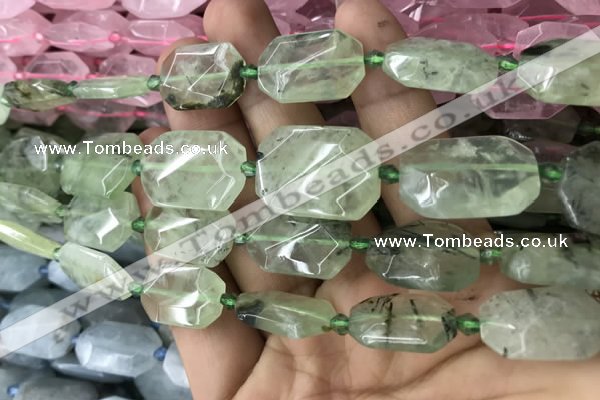 CNG7804 15.5 inches 13*18mm - 18*25mm faceted freeform prehnite beads