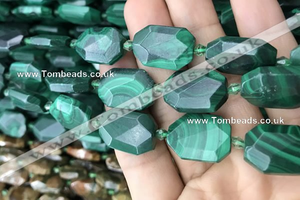 CNG7824 15.5 inches 13*18mm - 18*25mm faceted freeform malachite beads