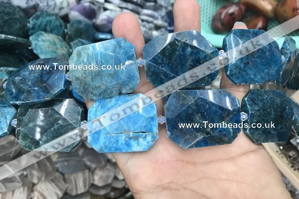 CNG7835 15.5 inches 25*32mm - 30*40mm faceted freeform apatite beads