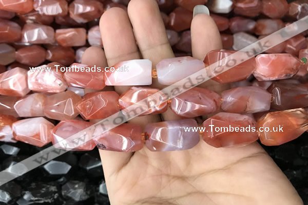 CNG7841 15*20mm - 18*25mm faceted nuggets red agate beads