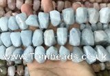 CNG7903 15.5 inches 12*16mm - 15*20mm faceted nuggets aquamarine beads