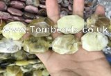 CNG7910 22*30mm - 25*35mm faceted freeform yellow opal beads