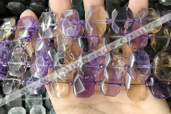 CNG7919 15.5 inches 13*18mm - 15*25mm faceted freeform ametrine beads