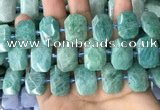 CNG7922 15.5 inches 13*18mm - 15*25mm faceted freeform amazonite beads