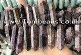 CNG7928 15.5 inches 10*25mm - 12*45mm faceted nuggets charoite beads