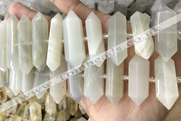 CNG7933 15.5 inches 10*22mm - 12*45mm faceted nuggets moonstone beads