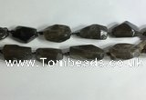 CNG7955 15.5 inches 15*25mm - 20*40mm nuggets smoky quartz beads