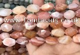 CNG7994 12*16mm - 13*18mm faceted nuggets pink Botswana agate beads